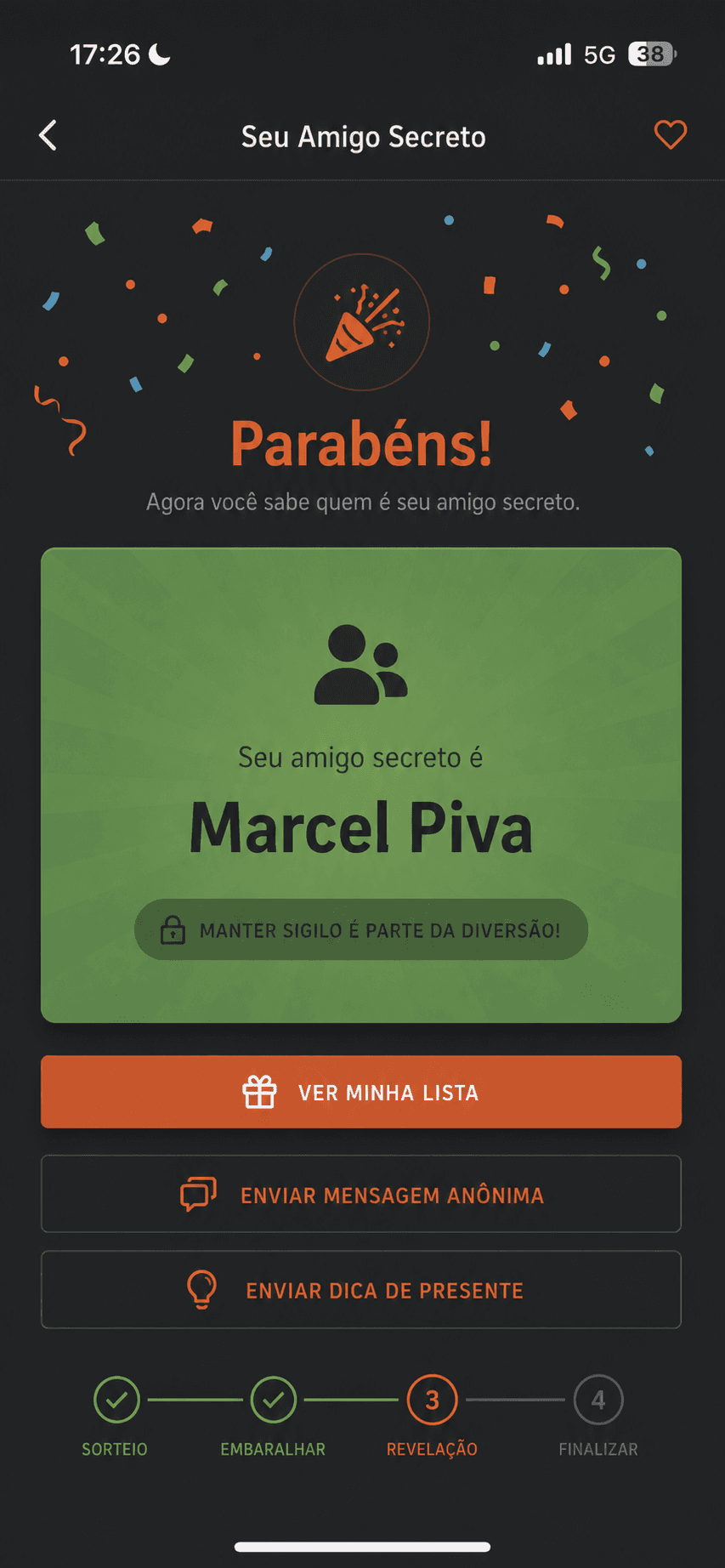 Sorteo revelado